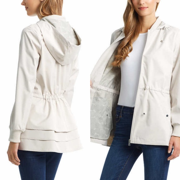 Bernardo Jackets & Blazers - Bernardo Ladies' Ruffle Hem Jacket Light Beige